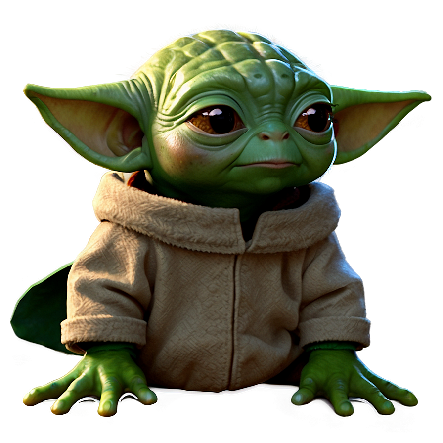 Baby Yoda With Frog Cartoon Png 06252024