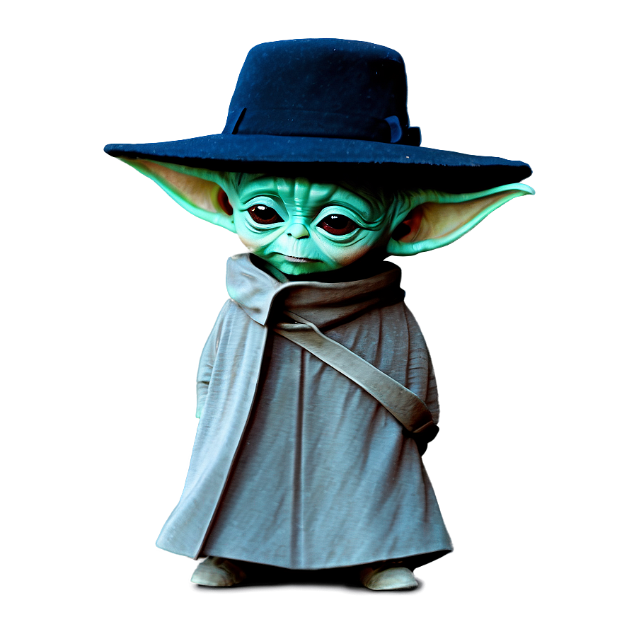Baby Yoda With Hat Png Osa48