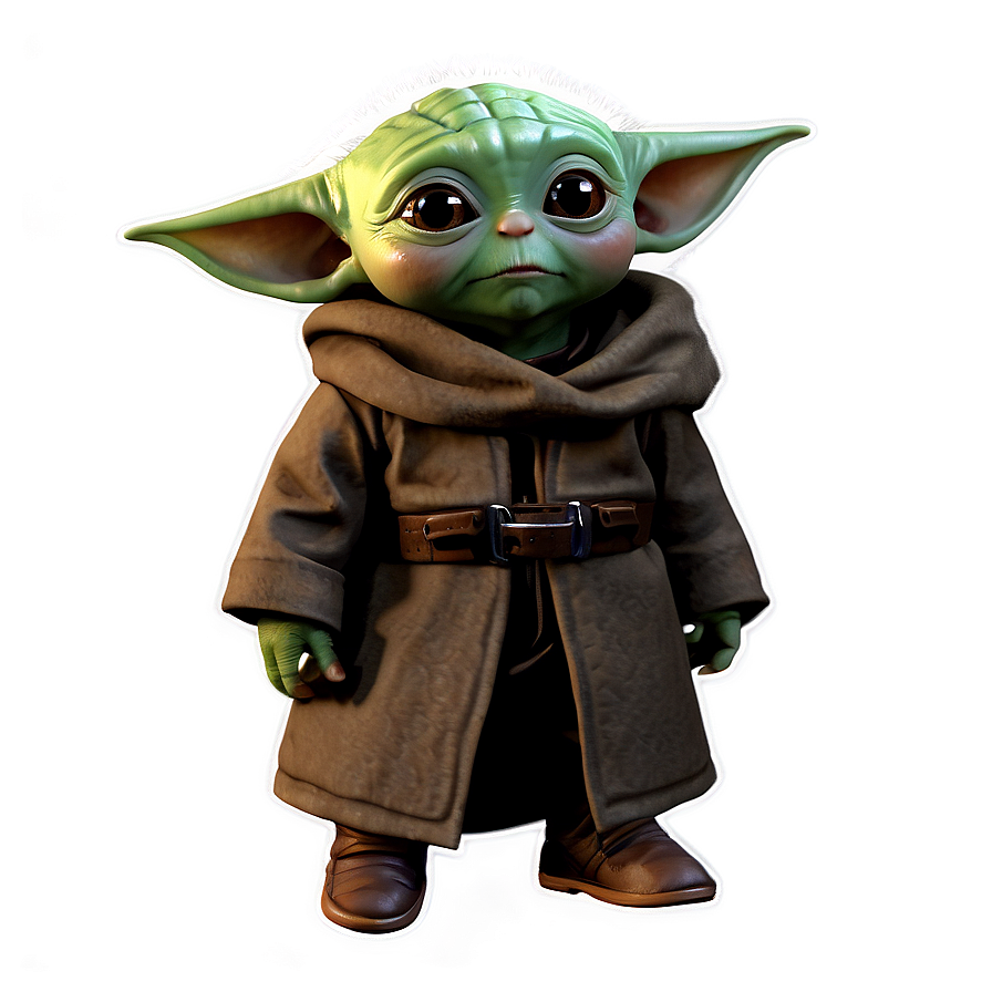 Baby Yoda With Mandalorian Crest Png 05062024