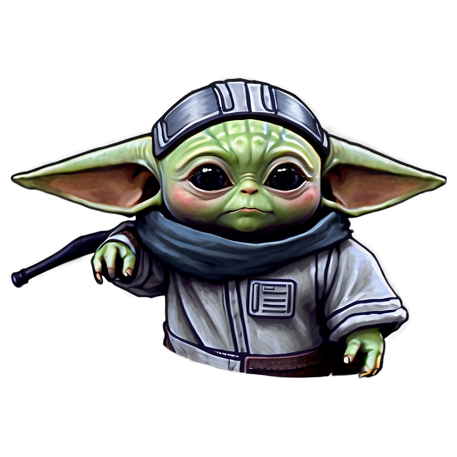 Baby Yoda With Mandalorian Helmet Png 05062024