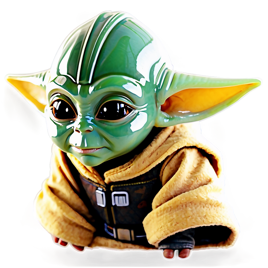 Baby Yoda With Mandalorian Helmet Png Uxr