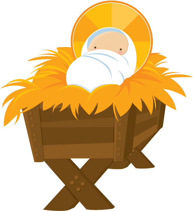 Babyin Manger Nativity Scene