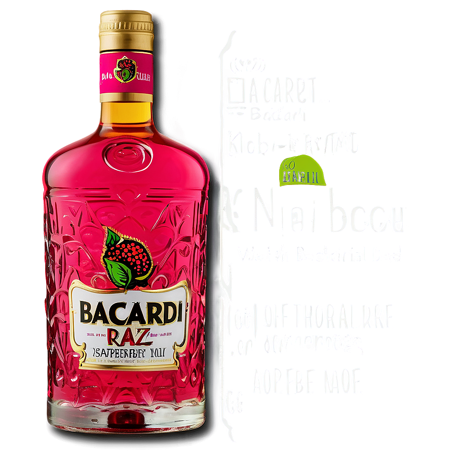 Bacardi Razz Raspberry Rum Png 06282024