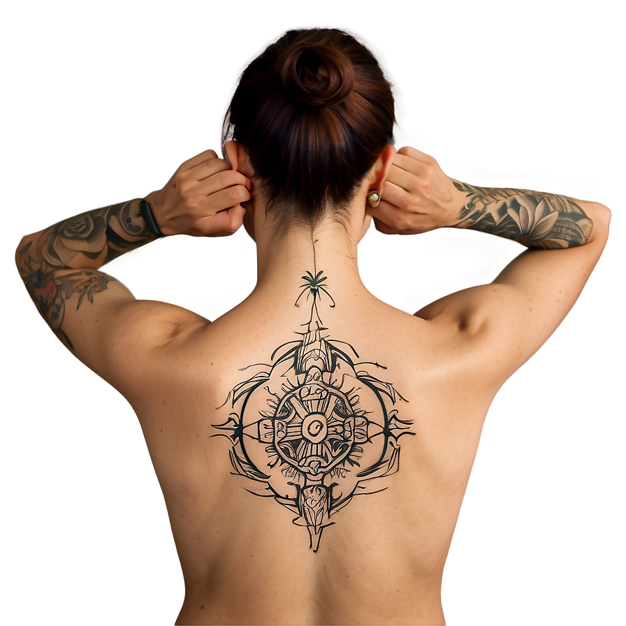 Back Of Neck Tattoo Creations Png Kda