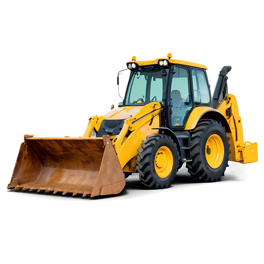 Backhoe Loader At Sunset Png 06272024