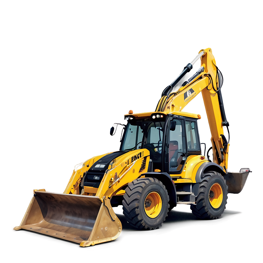 Backhoe On Worksite Png 06272024