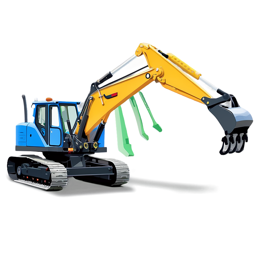 Backhoe With Hydraulic Arm Png 16