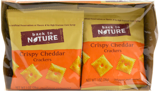 Backto Nature Crispy Cheddar Crackers Package