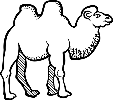 Bactrian Camel Silhouette