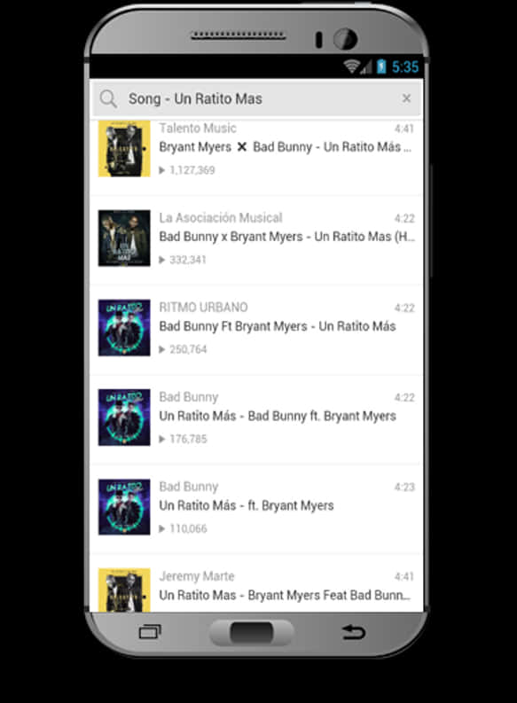 Bad Bunny Featured Songs Mobile Screen