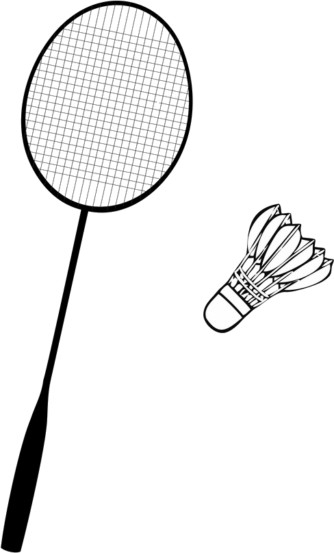 Badminton Racketand Shuttlecock Vector