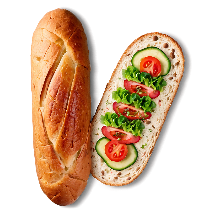 Baguette With Salad Png 05252024