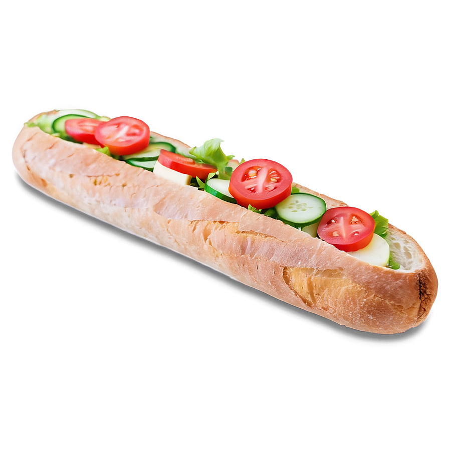 Baguette With Salad Png 81