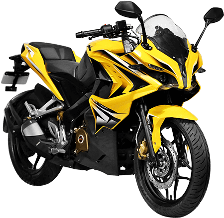 Bajaj Pulsar Yellow Sport Motorcycle