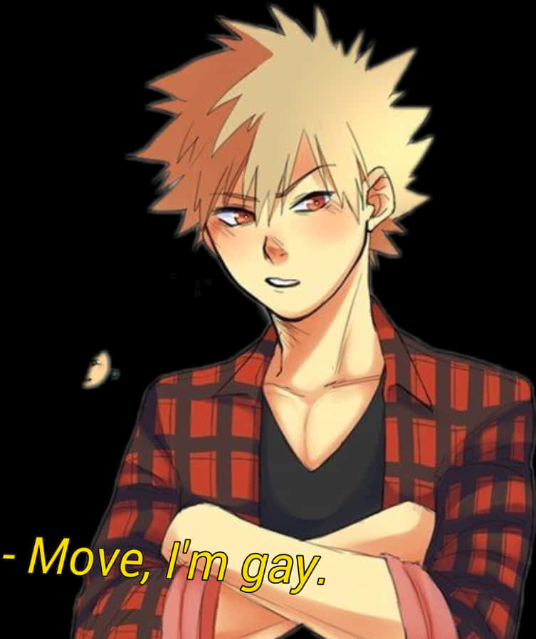 Bakugou Anime Character Confident Pose