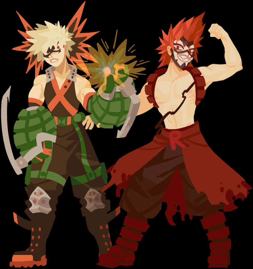 Bakugou Fan Art Dual Personas