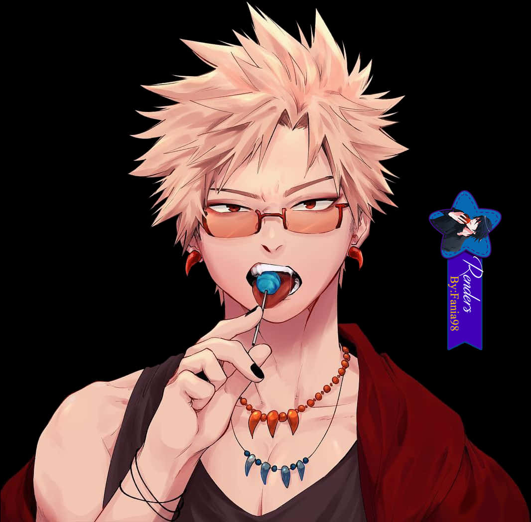 Bakugou_with_ Lollipop_ Artwork