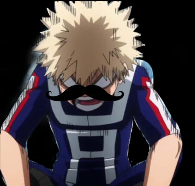 Bakugou With Mustache