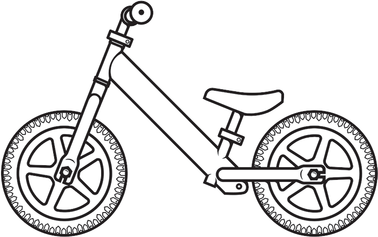 Balance Bike Outline Graphic