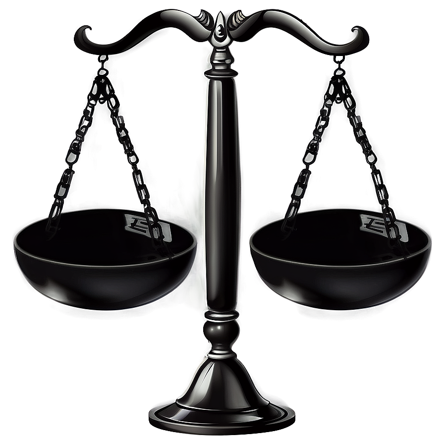 Balance Scale In Black And White Png Bxg84