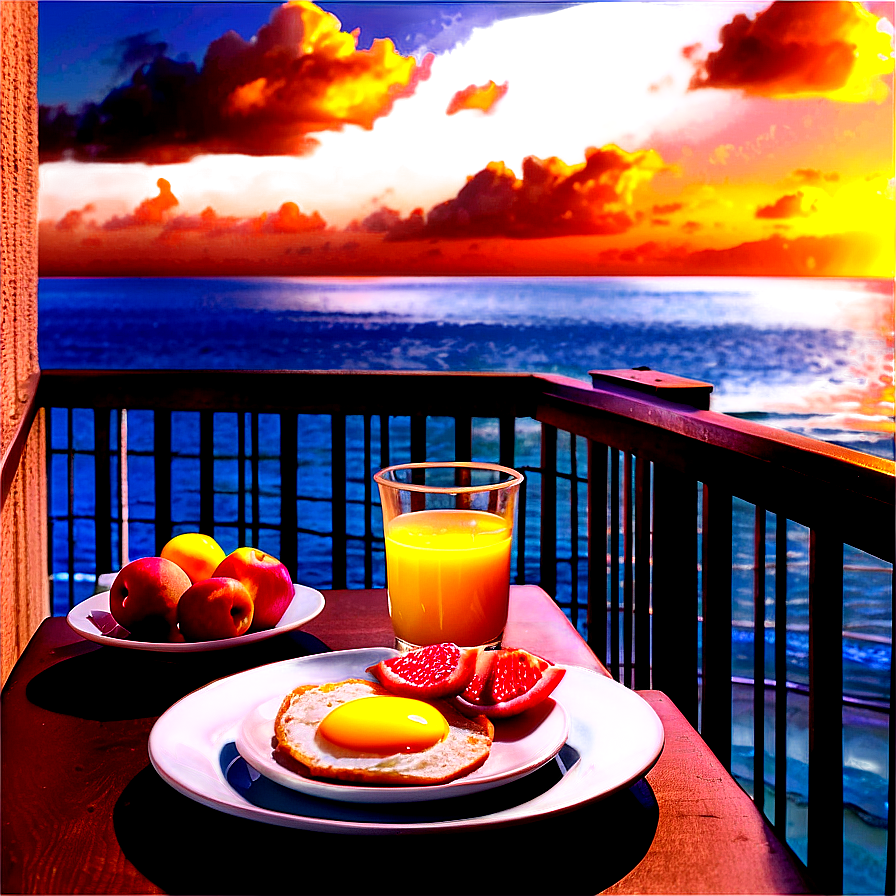 Balcony Sunrise Breakfast Png Htf61