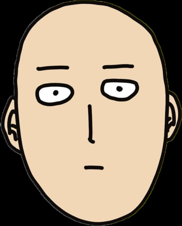Bald Anime Character Portrait