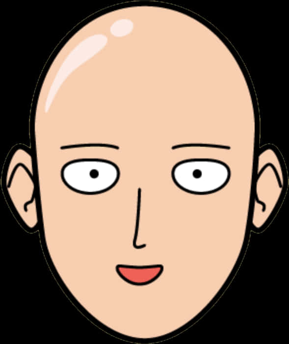 Bald Cartoon Character Head