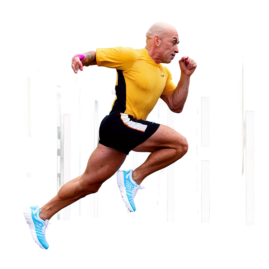 Bald Runner Sprinting Png Egx78