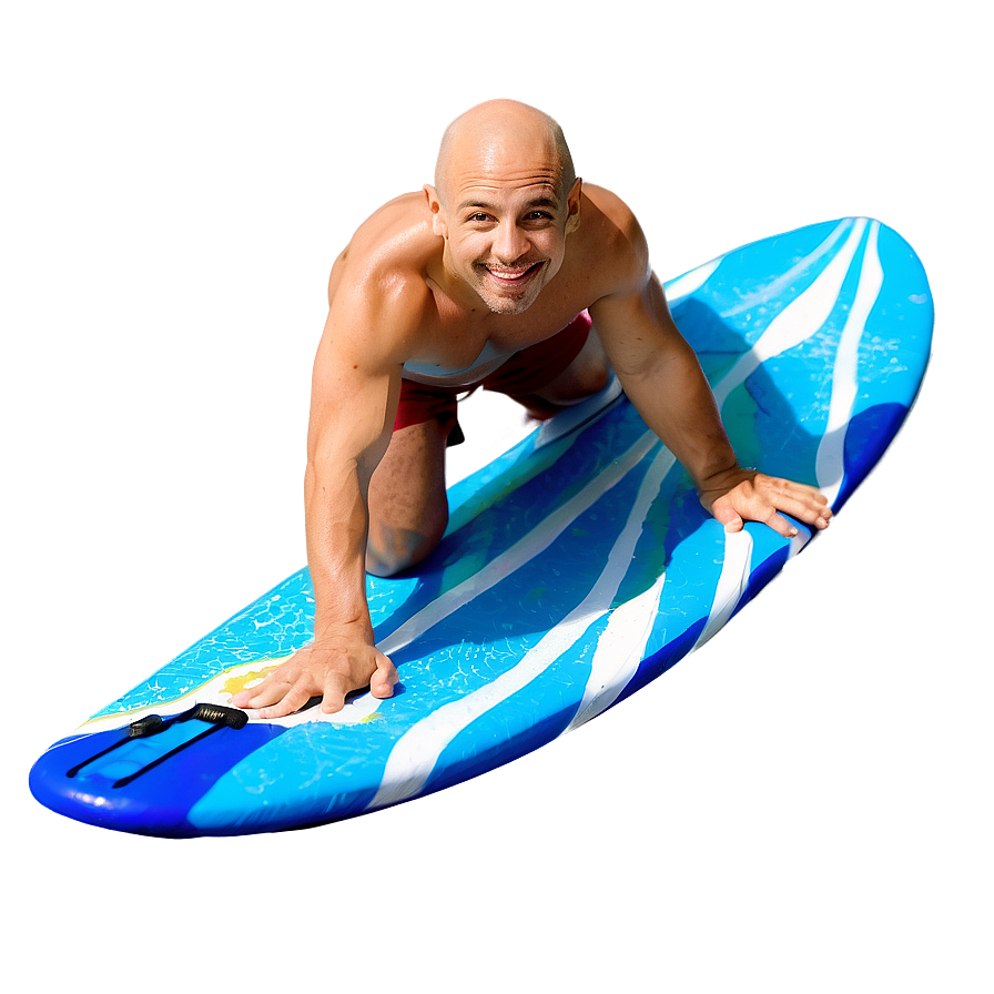 Bald Surfer Riding Wave Png Vde60