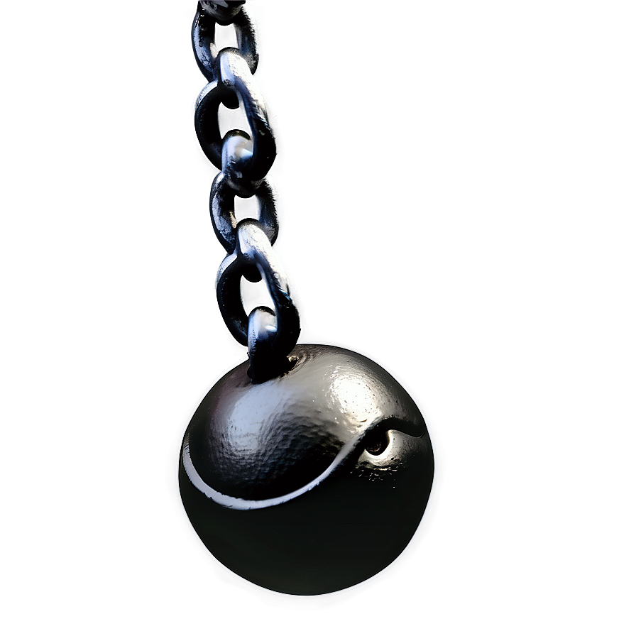 Ball And Chain Black Background Png 69