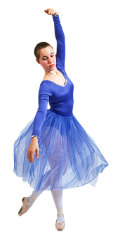 Ballet Dancerin Blue Tutu