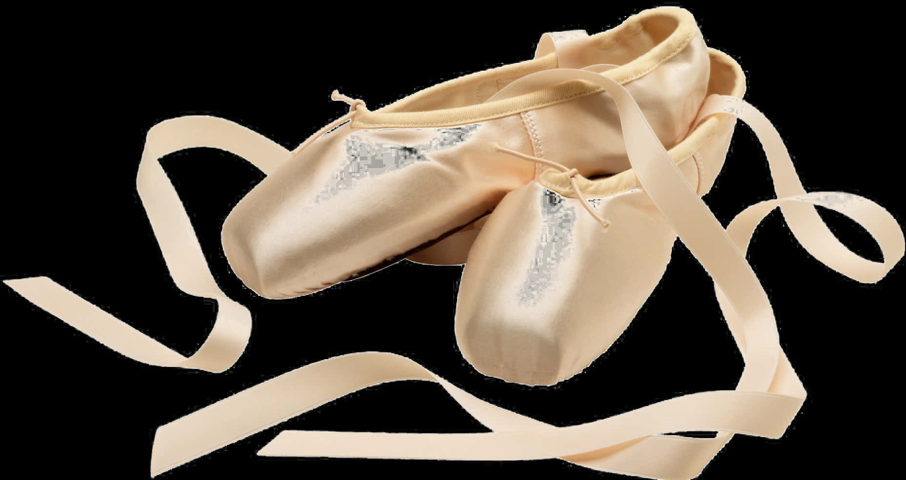 Ballet Pointe Shoes Black Background