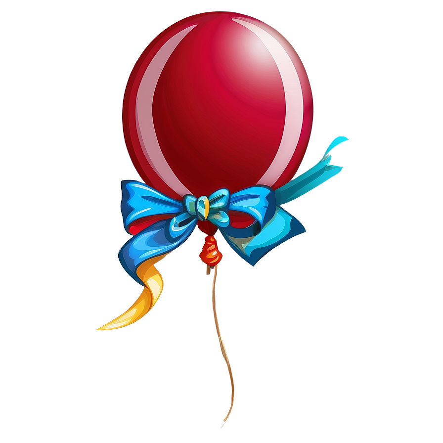 Balloon With Bow Png Skw