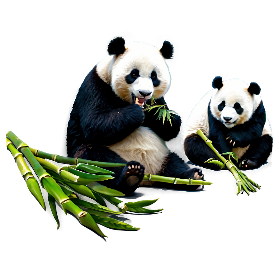 Bamboo Eating Panda Png 05062024