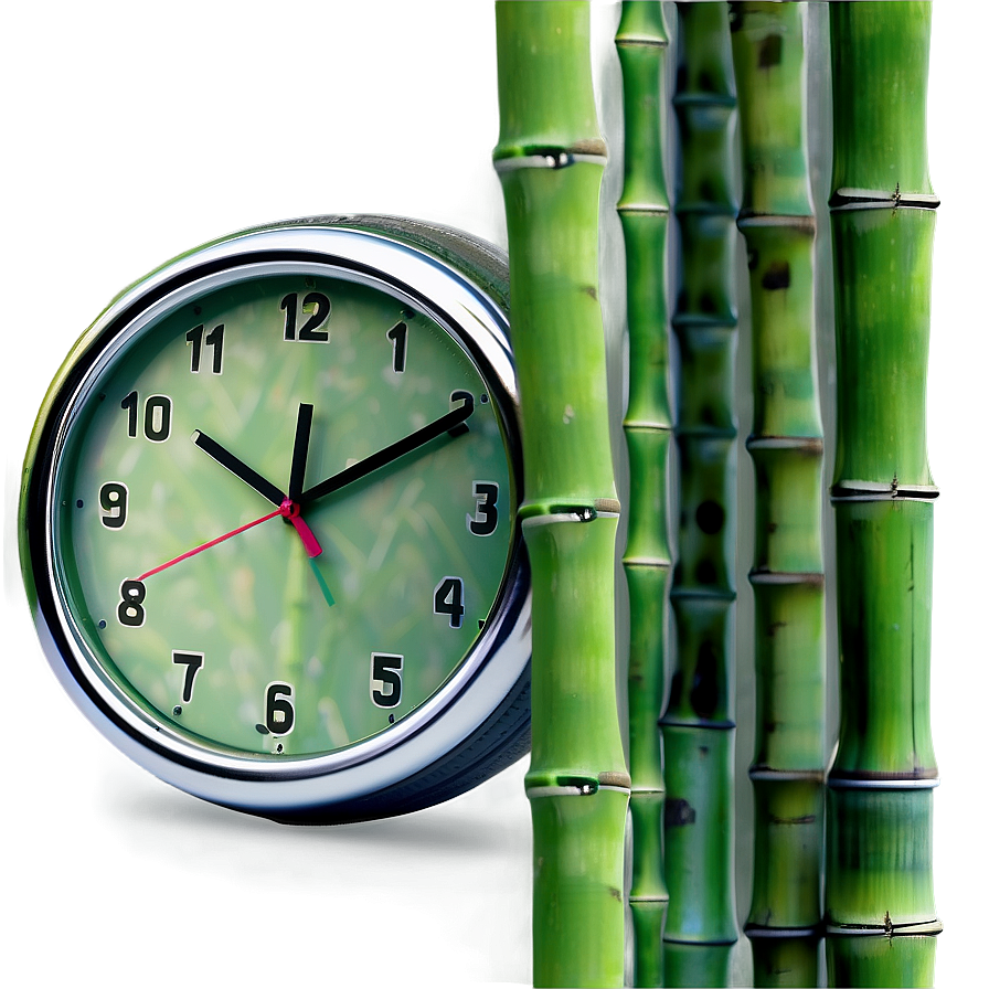 Bamboo Eco-friendly Clock Png 56