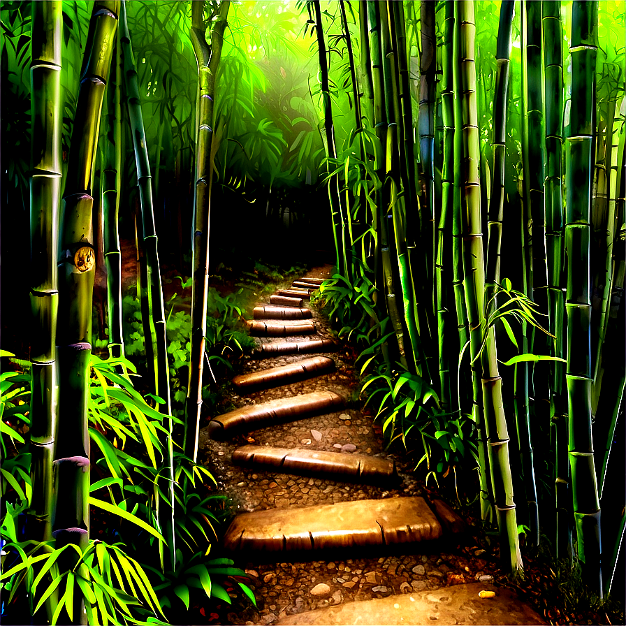 Bamboo Forest Path Png 7