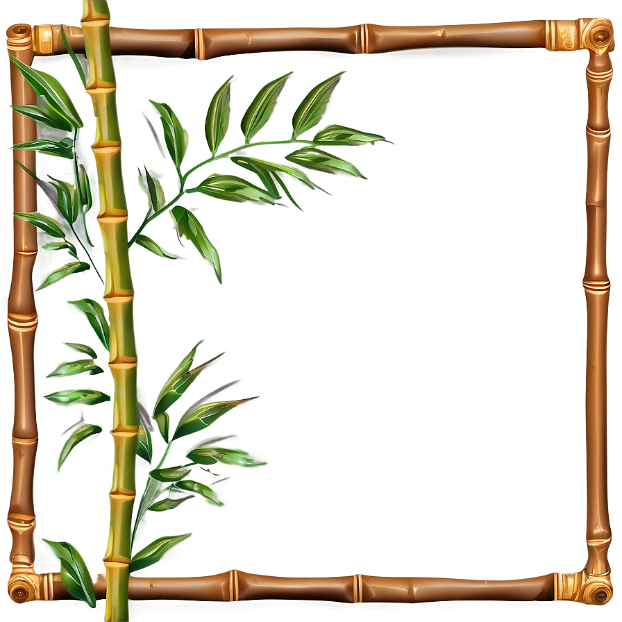 Bamboo Frame Border Png Ngn