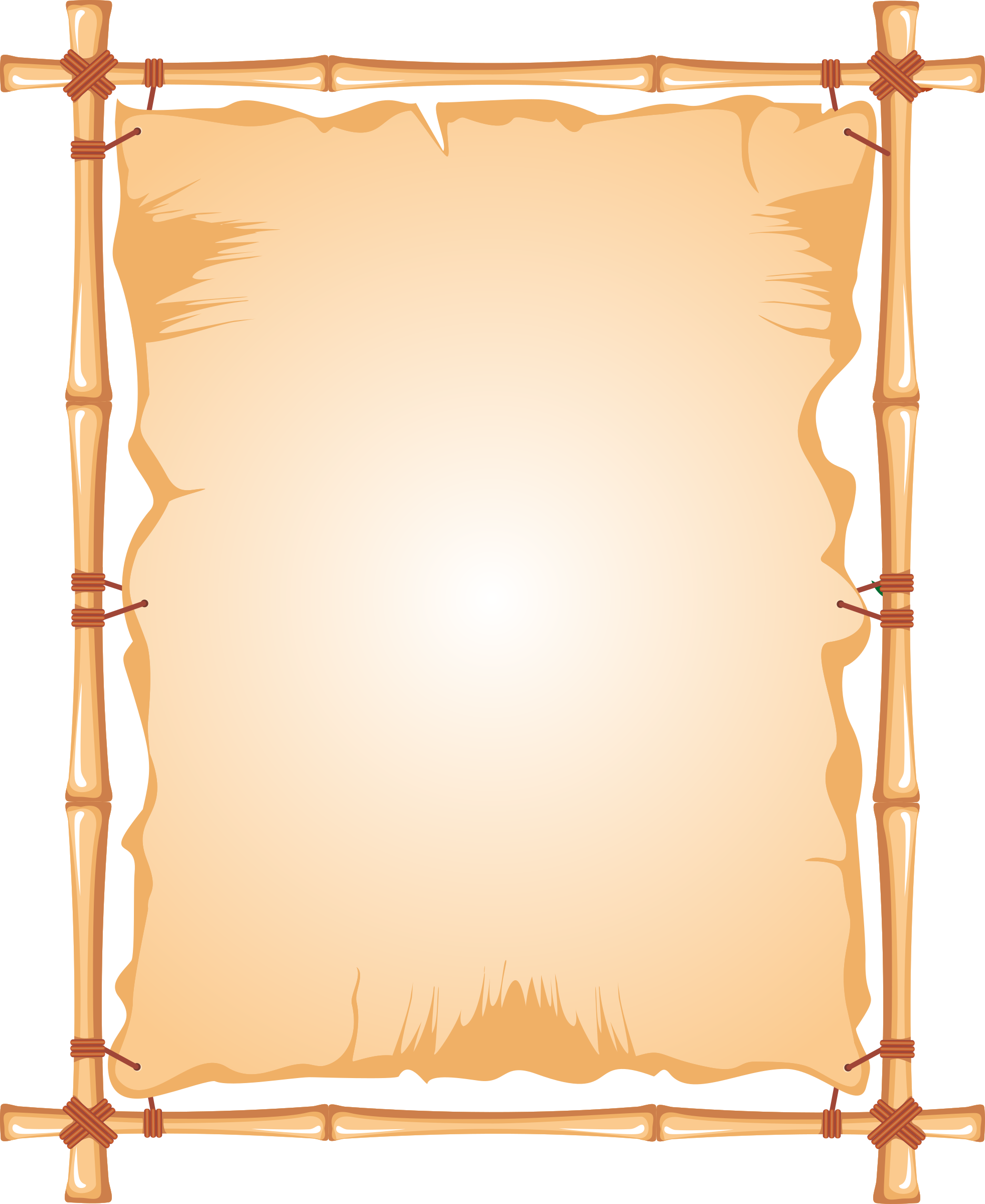 Bamboo Framed Blank Parchment