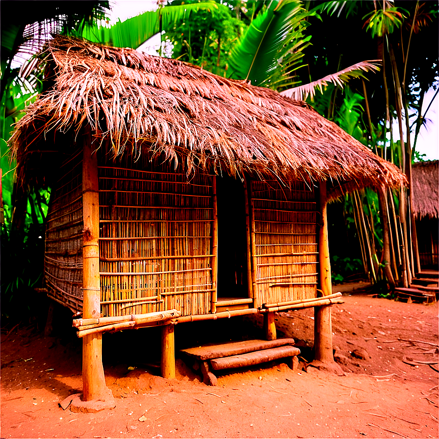 Bamboo Hut Village Png 05232024