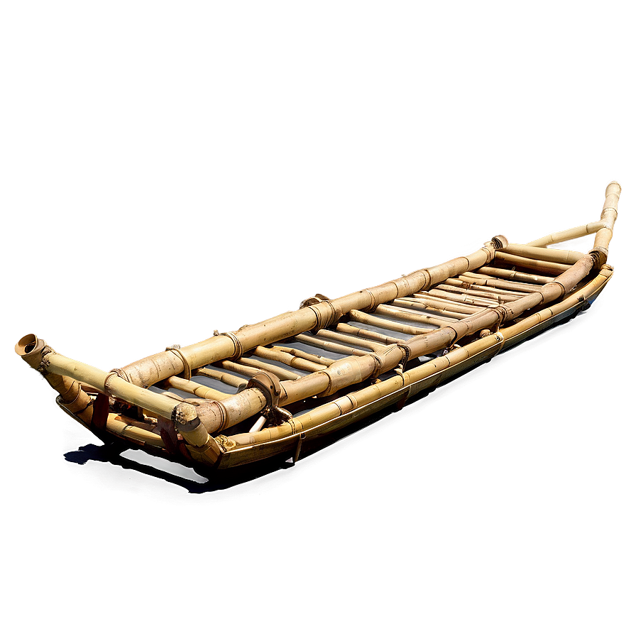 Bamboo Raft On Water Png Uif75