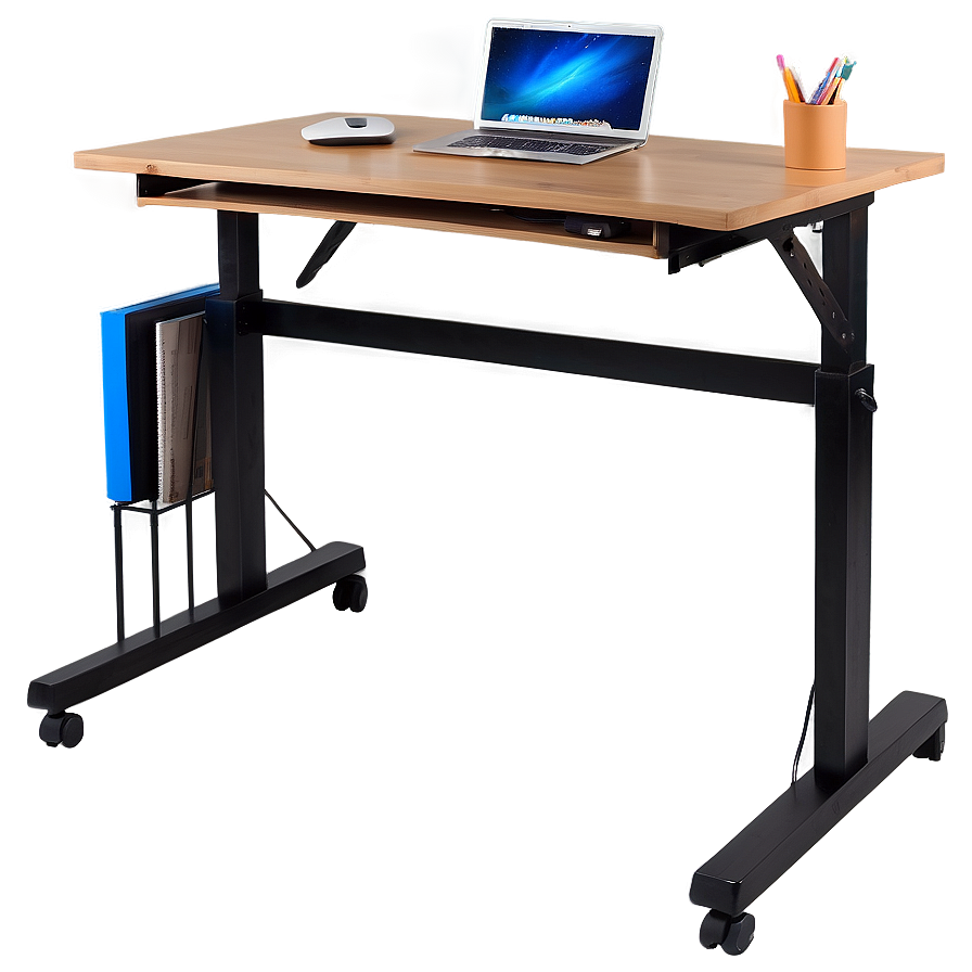 Bamboo Sit Stand Desk Png Mfm80