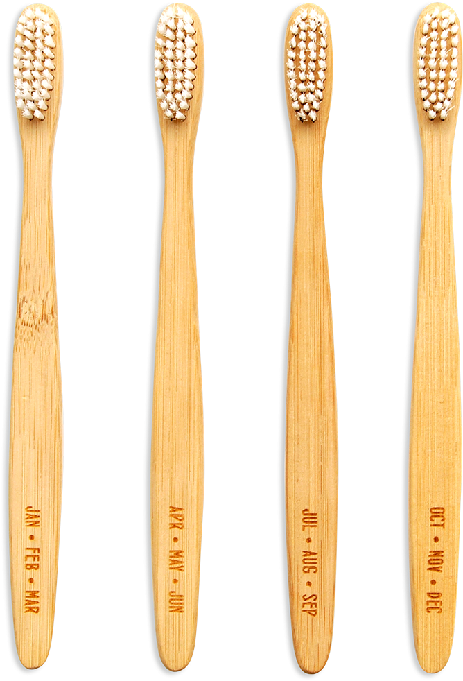 Bamboo Toothbrushes Set