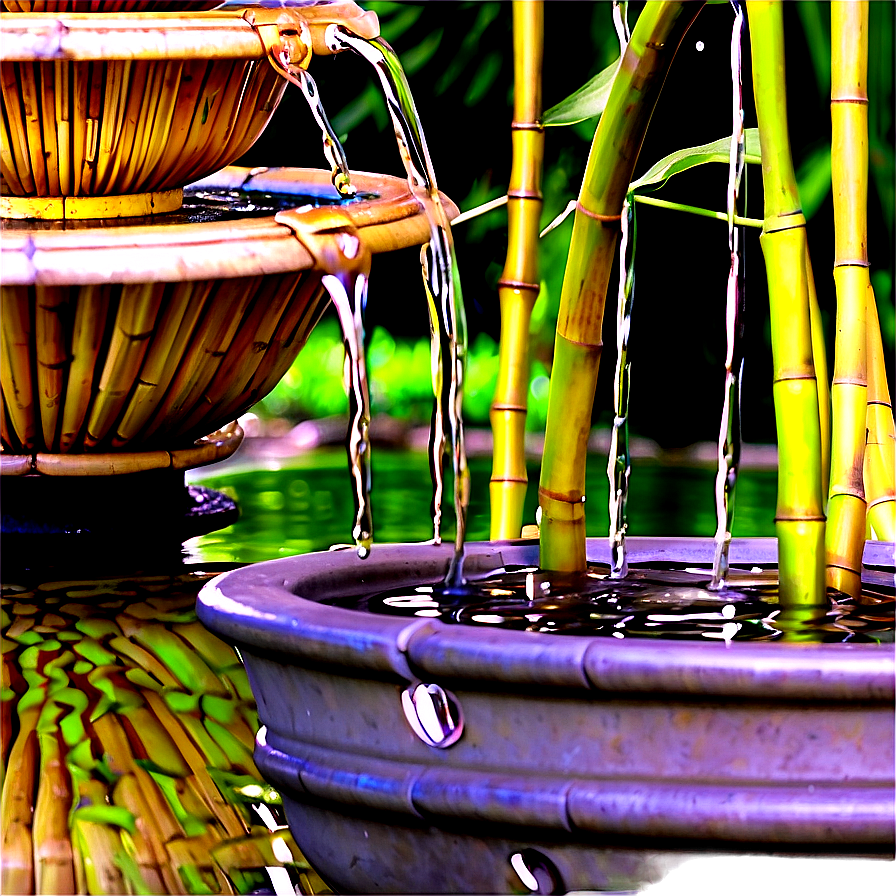 Bamboo Water Fountain Png Cul48