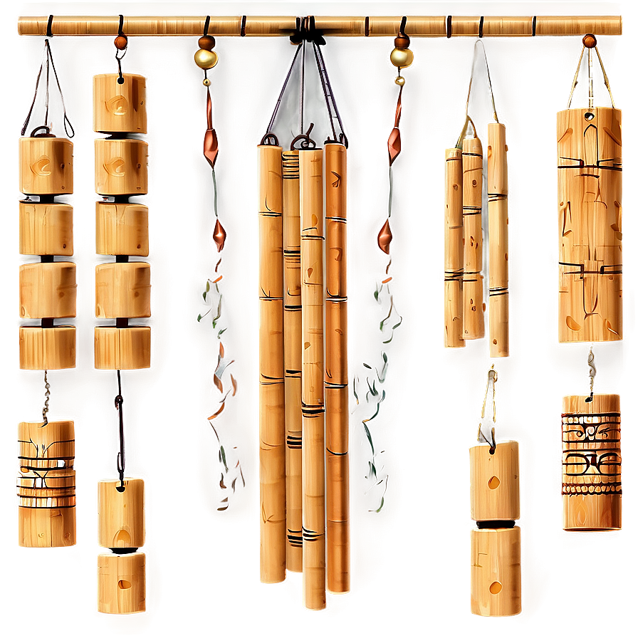 Bamboo Wind Chimes Png Dmh