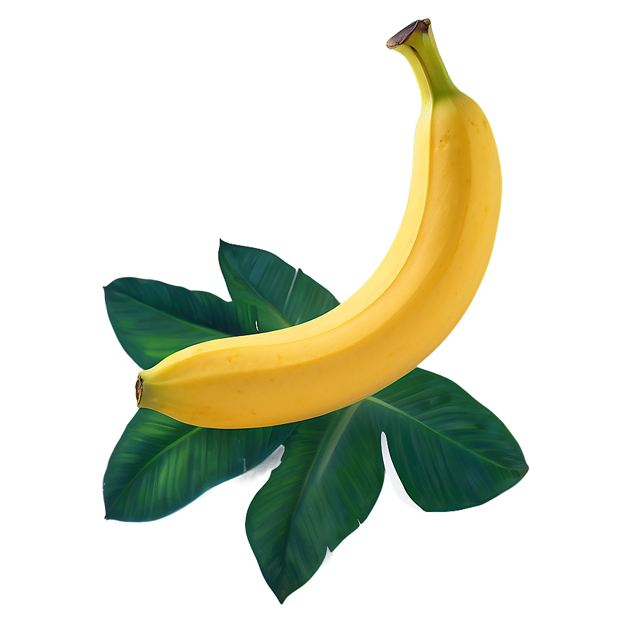 Banana With Leaf Png 05042024