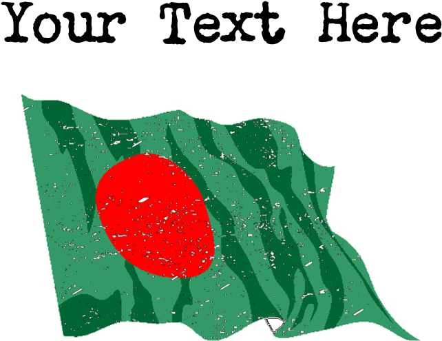 Bangladesh Flag On Leaf Graphic