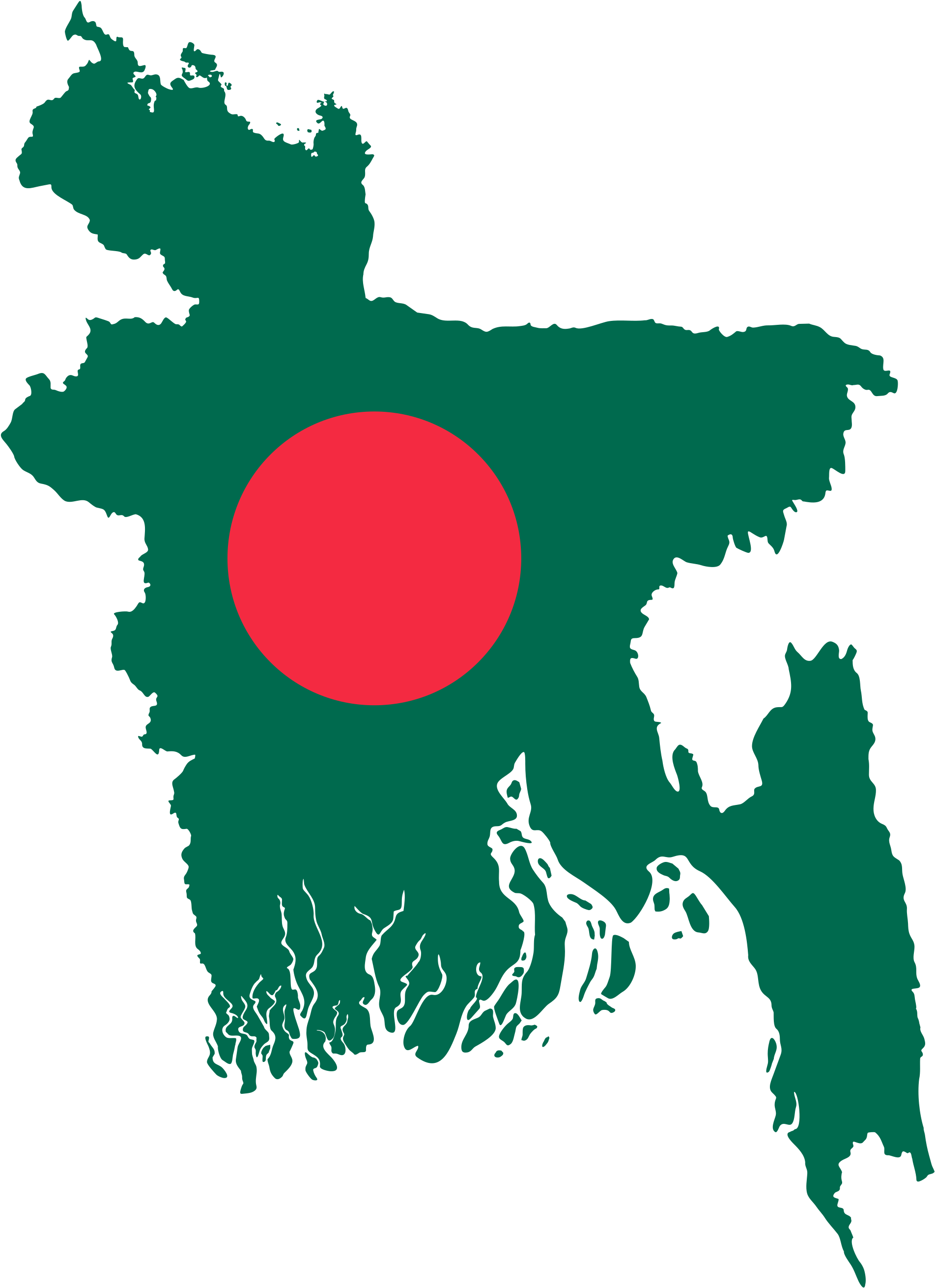 Bangladesh Map Silhouette