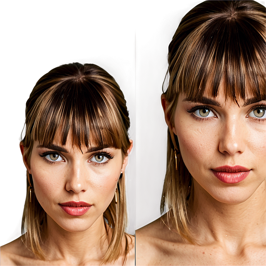 Bangs For Heart Shaped Face Png 63