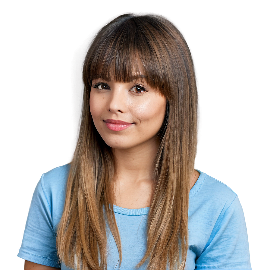 Bangs For Round Face Png Tic