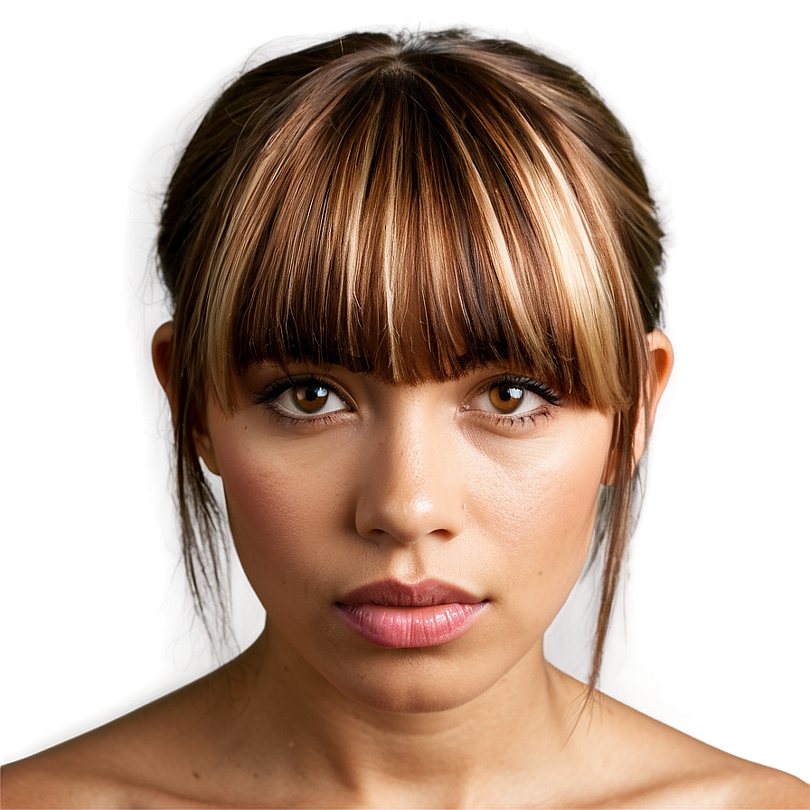 Bangs With Highlights Png 37
